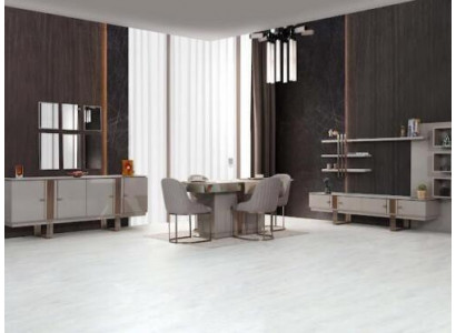 Stilvoll Iesszëmmer Set aus Iessdësch+4x Still+Anrichte+Sideboard 7-tlg