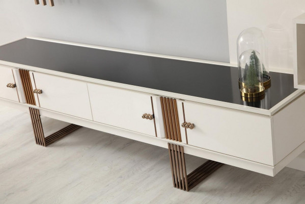 Neiheet Iesszëmmer Set Iessdësch 4x Still Anrichte Sideboard 7 Stéck.