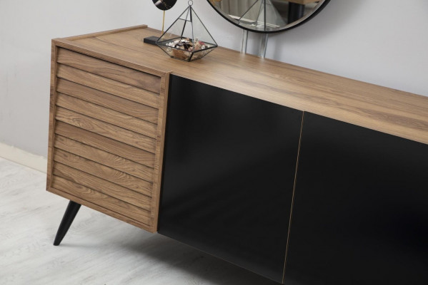 Perfekte Iesszëmmer Set aus Iessdësch+4x Still+Anrichte+TV Lowboard 7tlg