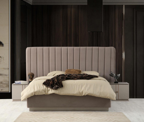 Perfekt Schlofkummer Set Elegant Luxus Bett an 2x Nuetsdëscher Modern