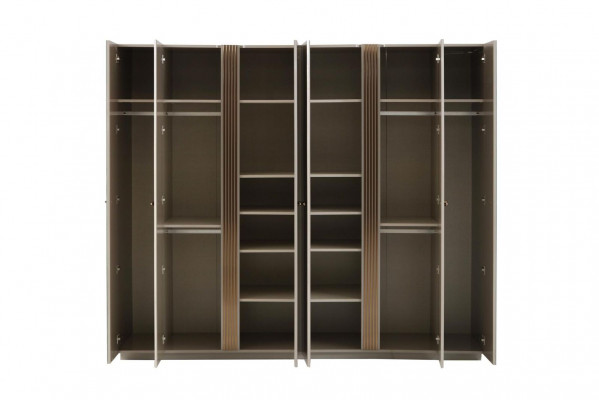 Design Kleederschaf Beige Holz Schaf Kannerzëmmer 6-Dier Neieschaft
