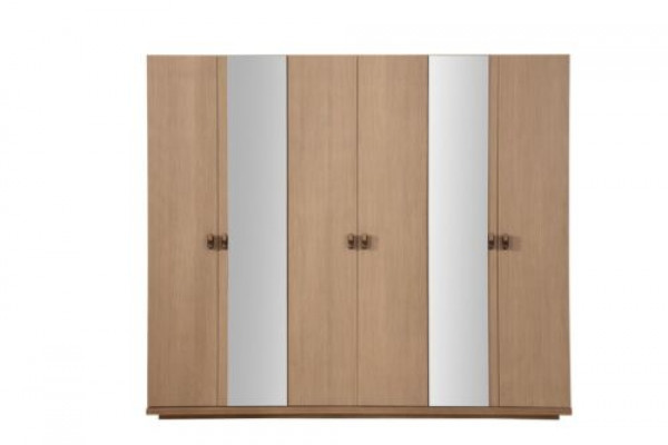 Kleederschaaf Beige Holz Schaf Design Schlofkummer 6-Dier Neierung