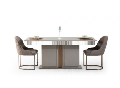 Stilvoll Iesszëmmer Set Besteet aus Iessdësch+4x Stull Beige Faarf 5tlg.