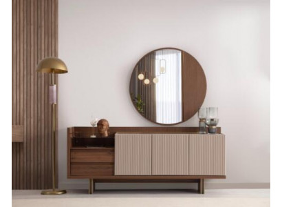 Stilvoll Perfekt Anrichte Braun Faarf Designer Miwwele fir Iesszëmmer nei