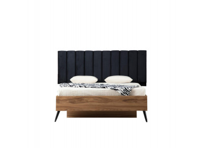 Bettgestell Bett 180 x 200 cm Bett Schlofzëmmer Bettgestelle Braun Holz