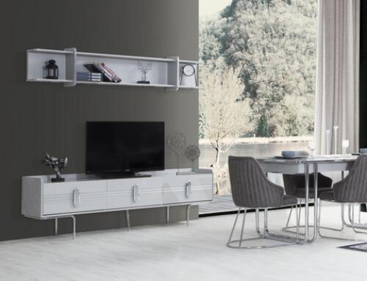 Moderne TV-Kommode fir Wunnzëmmer Stilvoll Wäiss Faarf Perfekt Novelitéit