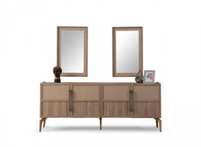 Anrichte Sideboard Luxus Designer Holz Regal Schaf Möbel Beige