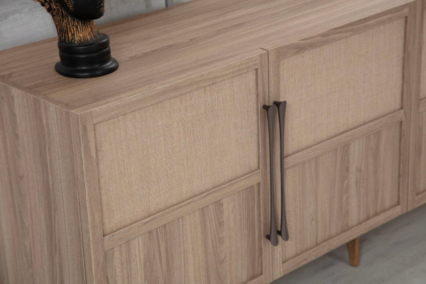 Anrichte Sideboard Luxus Designer Holz Regal Schaf Möbel Beige