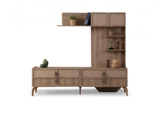 Modernen TV-Lowboard fir Wunnzëmmer Stilvoll Beige Faarf Perfekt Neiegkeet