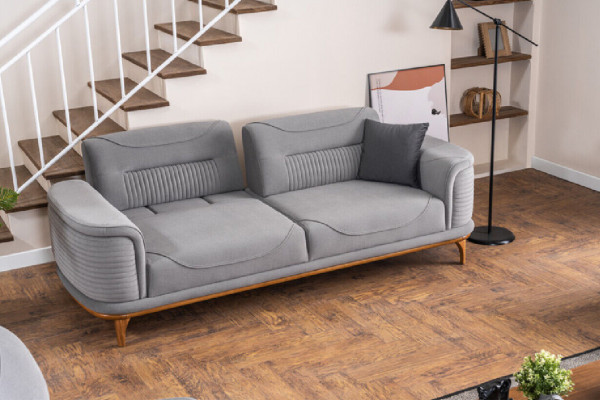 Modernt grott 2-deeliege Wunnzëmmer-Set Dräisëtzersofa an Fauteuil