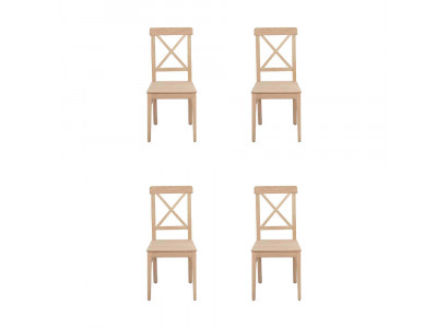 Iesszëmmerstull Designer 4x Still Holzstull Luxus Eenzelstull Ouni Aarmleeën