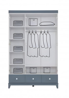 Modern Kannerzëmmer Set Kannerbett Kleederschaf Kommod Schlofzëmmer Nei