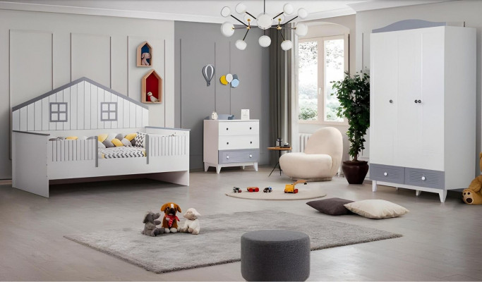 Modern auszéibar Kandbett Luxus-Schlofzëmmer Bett Holzmiwwelen