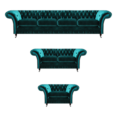 Luxus Set 3 Deeler Sofagarnitur Chesterfield Ariichtung Design Polstermöbel