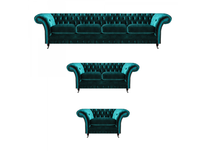 Luxus Set 3 Deeler Sofagarnitur Chesterfield Ariichtung Design Polstermöbel