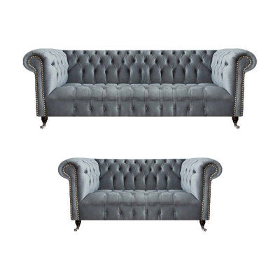 Wunnzëmmer Luxus Gro Chesterfield Fauteuil Neien Dräisëtzer Sofa Canapé