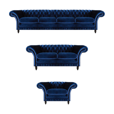 Chesterfield Sofas Nei Garnitur 3tlg Wunnzëmmer Ariichtung Sofagarnitur