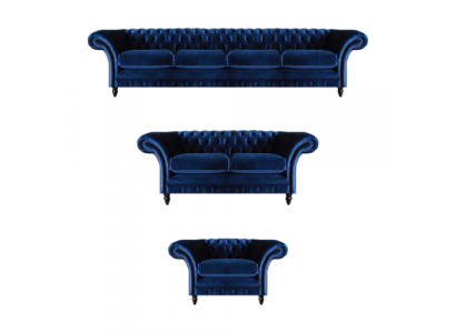 Chesterfield Sofas Nei Garnitur 3tlg Wunnzëmmer Ariichtung Sofagarnitur