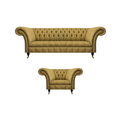 Chesterfield dräisëtzeger Canapé Polstermöbel Neie Fauteuil Polster Sëtz Wunnzëmmer