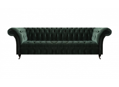 Living Zëmmer Véiersëtzer Polstersëtzmiwwel Chesterfield Schwaarz Ariichtung Chesterfield