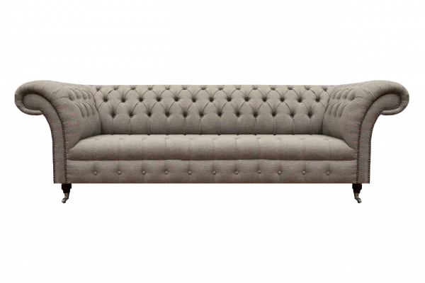 Chesterfield Véiersëtzer Sofa Couch Wunnzëmmer Polstersofa Nei Textil Miwwelen