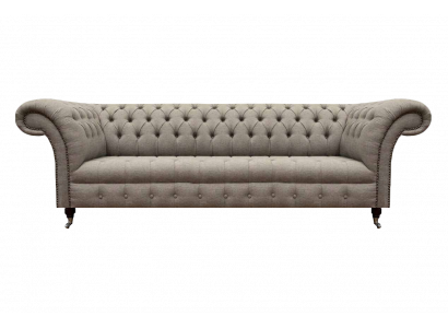 Chesterfield Véiersëtzer Sofa Couch Wunnzëmmer Polstersofa Nei Textil Miwwelen