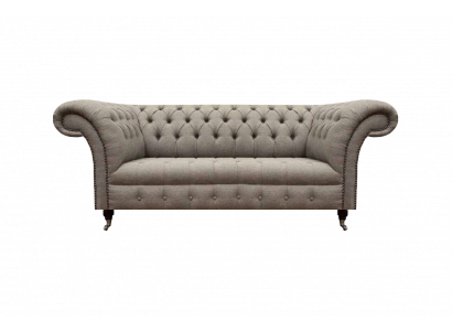 Polstermébel Wunnzëmmer Dräisëtzer Sofa Couch Textil Ariichtung Chesterfield