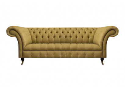Chesterfield Dräsëtz-Couch Fëndelstéck Wohnungscouch Ariichtung Luxusstoff