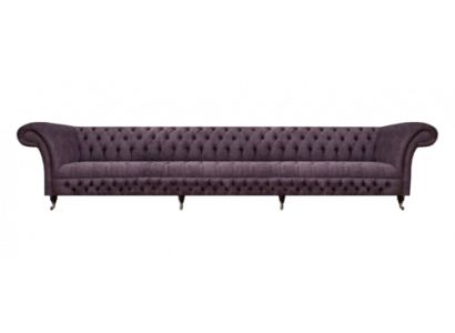 Luxus Polstermöbel Chesterfield Véiersëtzer Sofa Couch Stoff Wunnzëmmer