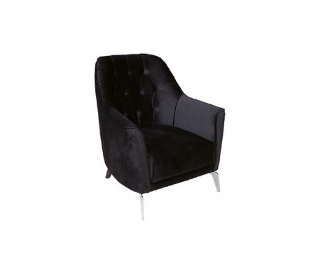 Modern Wunnzëmmer-Set 2 mëll Chesterfield Sofaen + modernen schwaarzen Fauteuil
