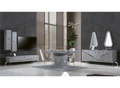 Groe modernes Iesszëmmer Set 4x Stull Spigel Sideboard Regal 9 Deeler