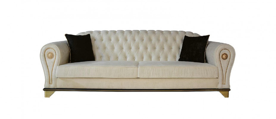 Luxus Chesterfield Sofagarnitur 3+3+1 Couch Sofa Polster Miwwelen Garnituren