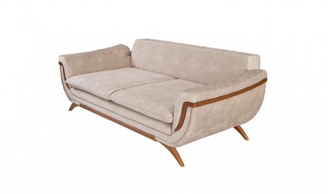 Dräi-Sëtz-Stuff Set 3+3+1 Couchgarnitur Sëtzpolster Stoffsofa Couch Sofa