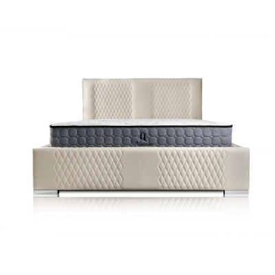 Bett Beige Duebelbett Modern Luxus Bett Matrial Schlofstuff Modern Neien