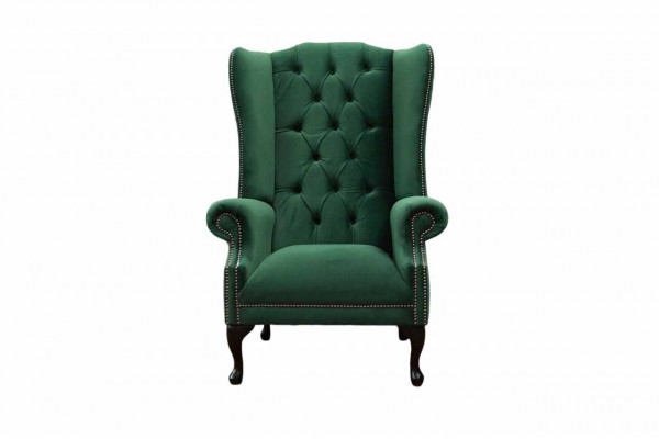Grénge Ouerfauteuil Fauteuil Design Polstersofa Chesterfield Stoff Wunnzëmmer
