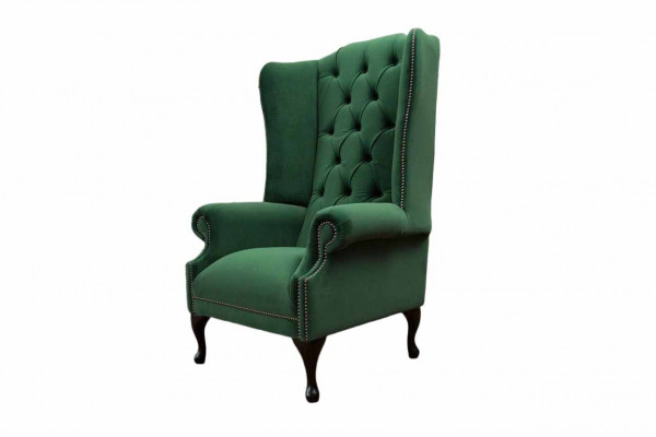 Grénge Ouerfauteuil Fauteuil Design Polstersofa Chesterfield Stoff Wunnzëmmer