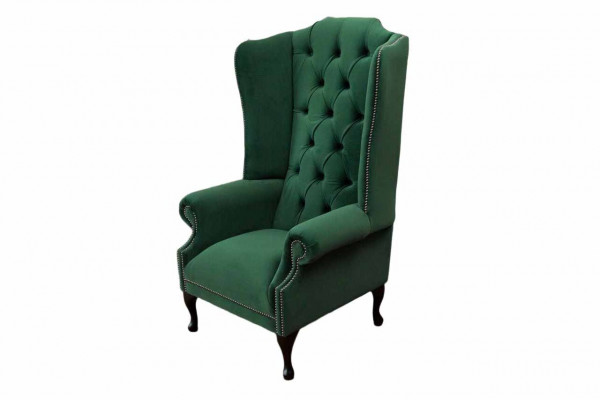 Grénge Ouerfauteuil Fauteuil Design Polstersofa Chesterfield Stoff Wunnzëmmer