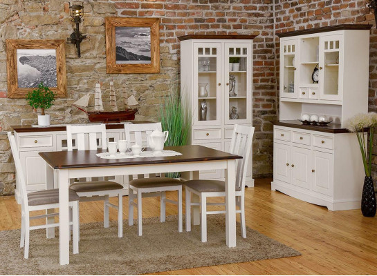 Iesszëmmer Dëscher Klassesch Stil Robuster bis 150-197cm Wunnzëmmer Iessdësch XXL