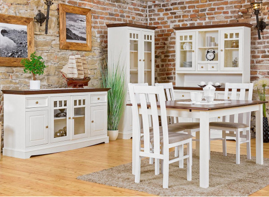 Wunnzëmmer Regal Luxus Holz Design Kommode Anrichte Side Low Board Schaf Nei