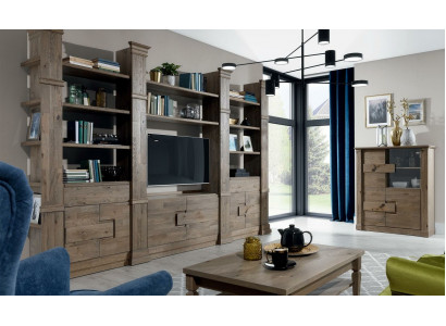 Wunnwand Schranksystem Wunnzëmmer Schaf Landhaus Kommod TV