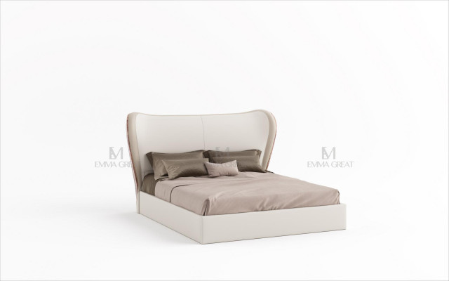 Luxus Design Bett Duebelbieden Schlofzëmmer Miwwelen Liederbett Hotelariichtung