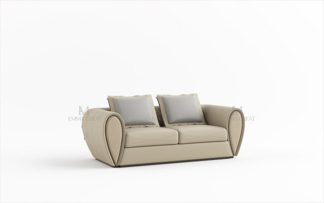 Sofa 2 Sëtzer Design Sofaen Polster Couchen Lieder Relax Modern Zweesëtzer