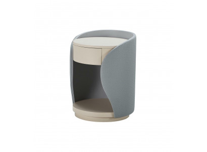 Nuechtstut Schlofzëmmer Beige Gro Neit Kreativt Modern Design Miwwelen Holz Luxus