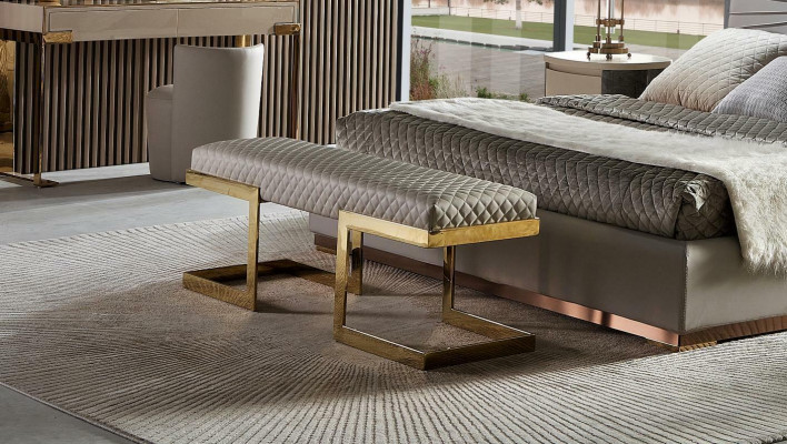 Sëtz Polster Bänk Polster Sëtz Bänk Textil Stoff Holz Stil Designer Neie Hocker