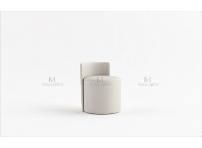 Moderne Schminktisch Polstersëtz Schminktisch Hocker Wäiss Stull mat Réck Luxus