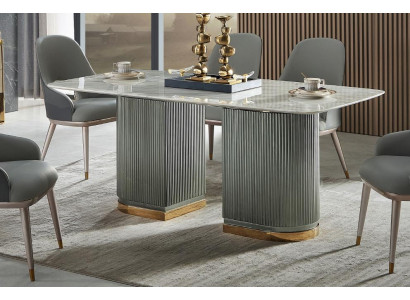 Design Iessdësch Marmor Steen Dësch Modern Iessdëscher Miwwelen 180x90 Dëscher Nei