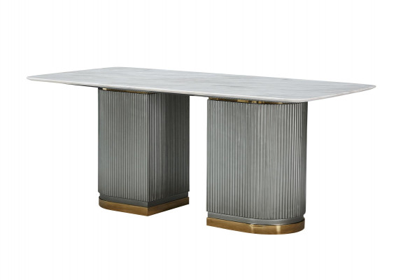 Iessdësch Marmor Ronn Dësch Iessdëscher Dësch Designer Miwwelen ronn Dëscher Steen nei