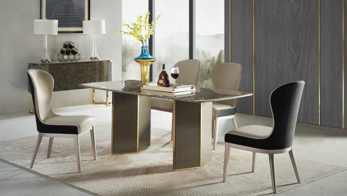 Iessdësch Marmor Iessdëscher Iesszëmmer Dëscher Dësch Design Holz Edelstahl Luxus