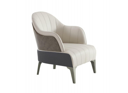 Fotell, Wunnzëmmer, Modernen Design, Beige Lieder, Luxus Lounge Club Miwwelen