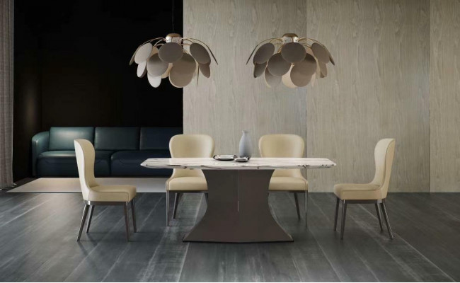 Iessdësch Marmor Iessdëscher Iesszëmmer Dëscher Dësch Design Holz Luxus Miwwelen Neit